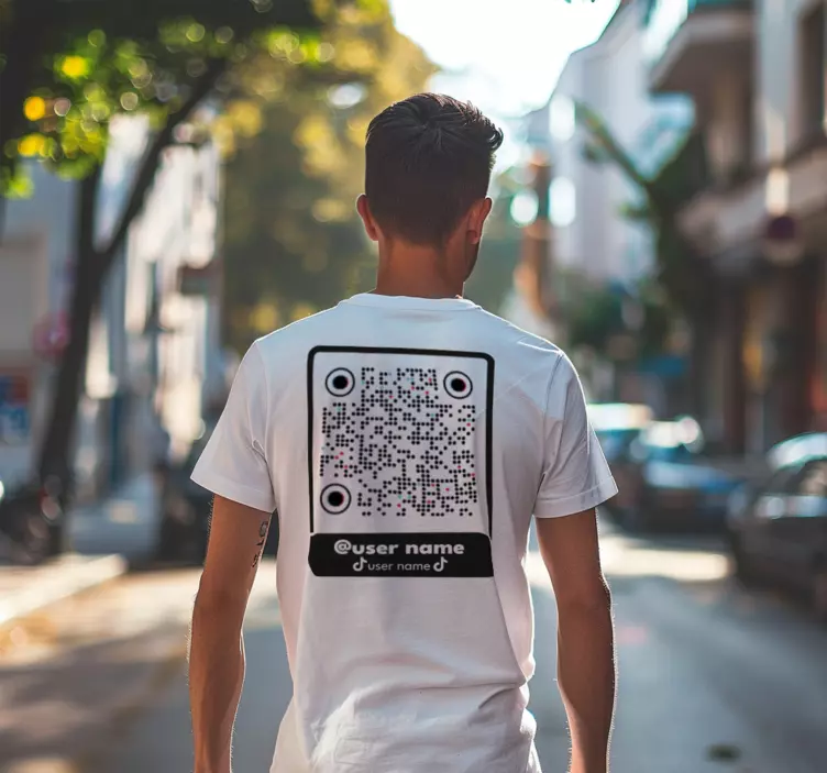 T-shirt with tiktok qr code design - TenStickers