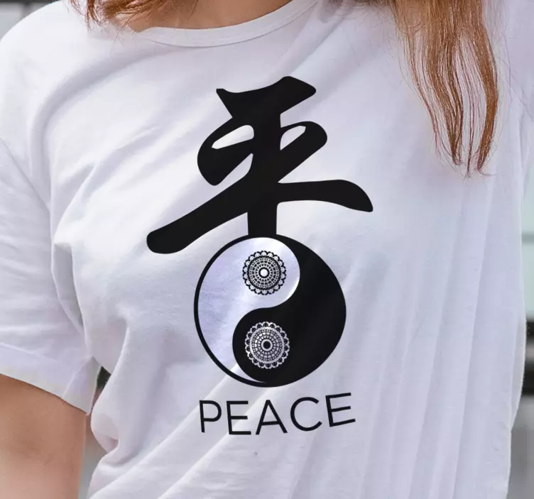 Ying Yang Paisley t-shirt - TenStickers