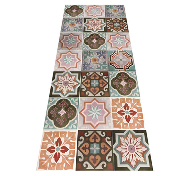 Piastrelline Siciliane kitchen vinyl rug - TenStickers