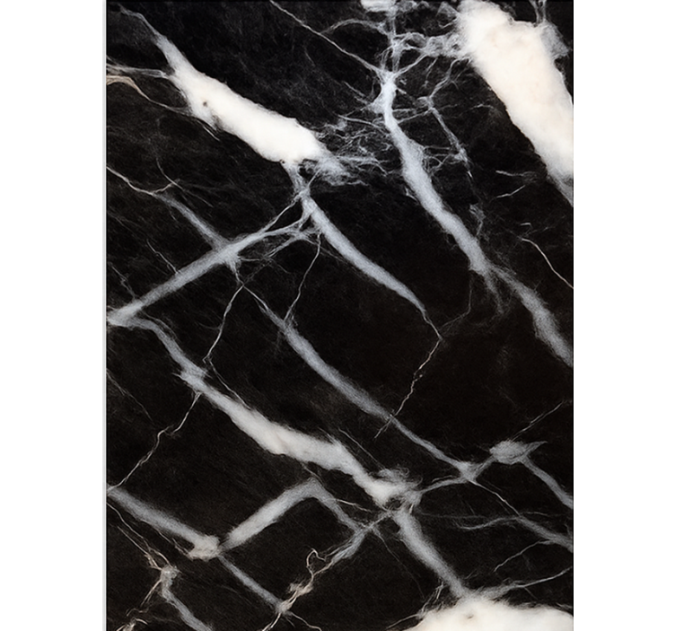 Black and white effect marble vinyl rug - TenStickers