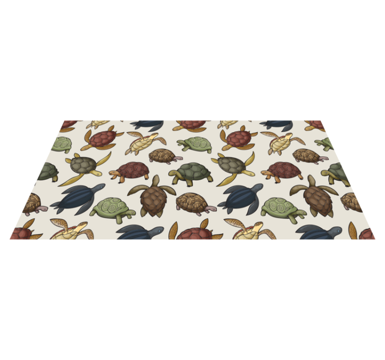 Variety of turtles animal vinyl rug - TenStickers