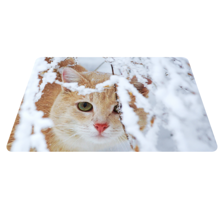 Animal vinyl rug cat with stalactite design - TenStickers