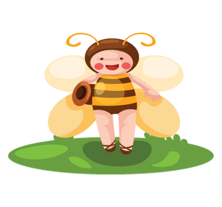 Bee design animal vinyl rug - TenStickers