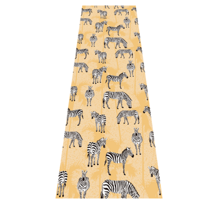 Animal vinyl rug zebra and palms - TenStickers