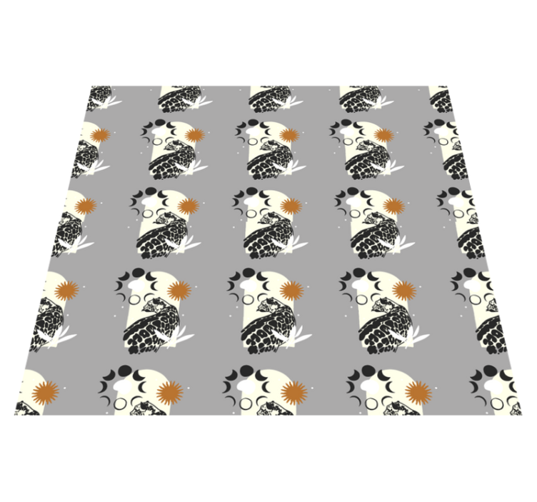 Animal vinyl rug with black leopard under moon pattern - TenStickers