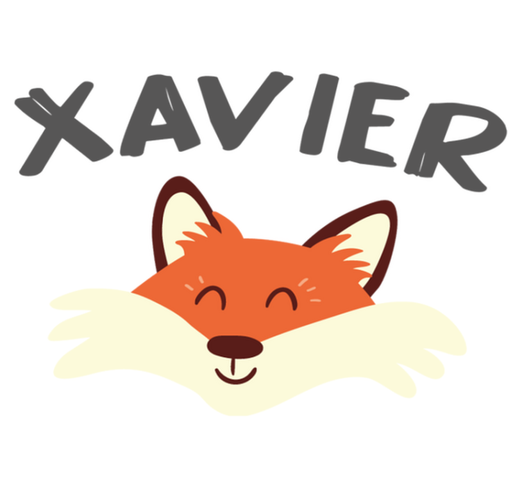 Animal vinyl rug playful fox head - TenStickers