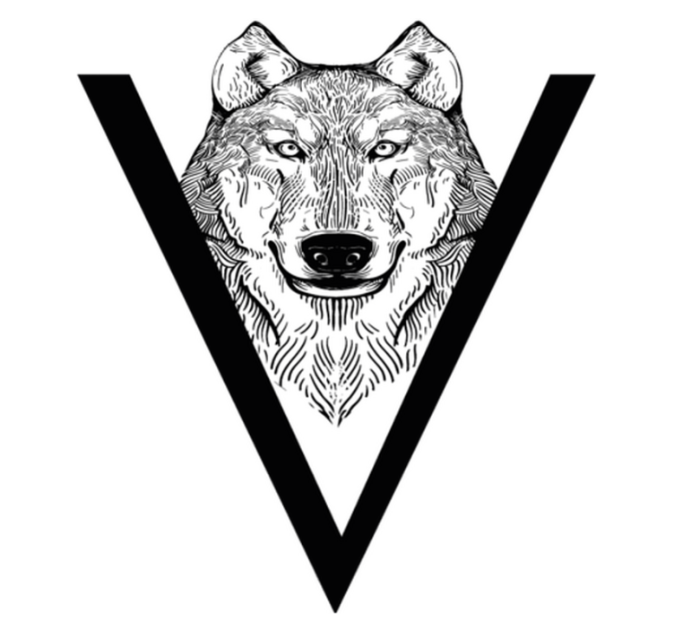 Animal vinyl rug wolf design - TenStickers