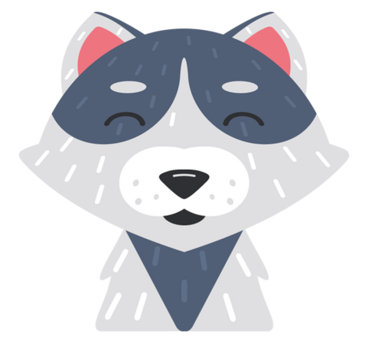 Happy animal face animal vinyl rug - TenStickers