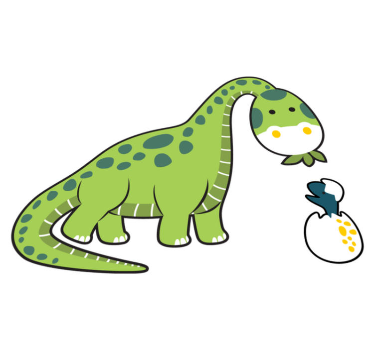 Cute dinosaur hatchling animal vinyl rug - TenStickers
