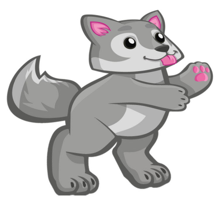 Animal vinyl rug playful puppy design - TenStickers