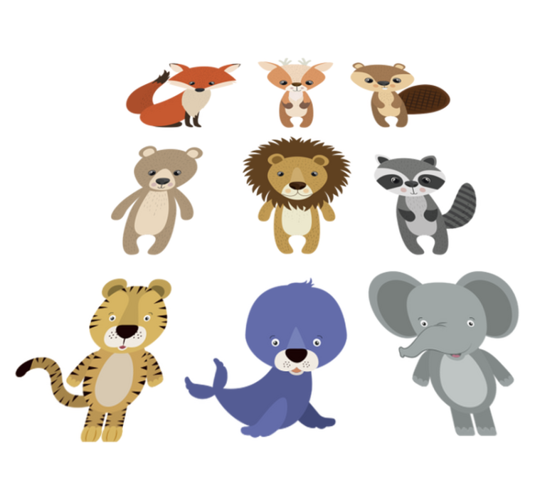 Animal vinyl rug decorative storage box - TenStickers
