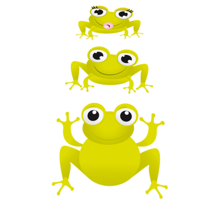 Baby frogs animal vinyl rug - TenStickers