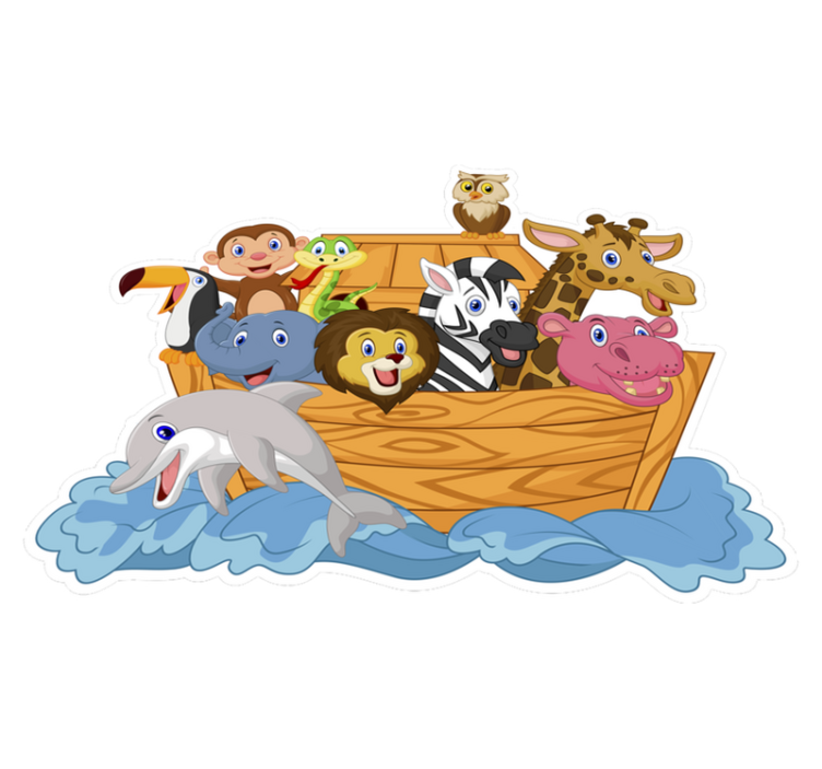 Animal vinyl rug noah's ark design - TenStickers
