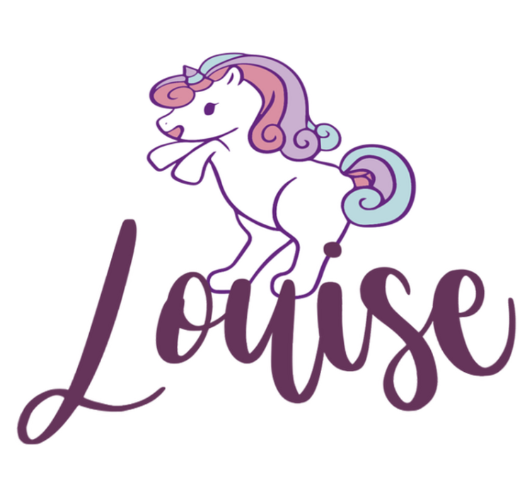 Funny small unicorn animal vinyl rug - TenStickers