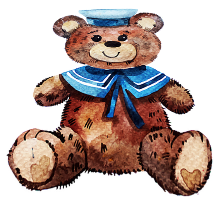 Animal vinyl rug sailor bear design - TenStickers