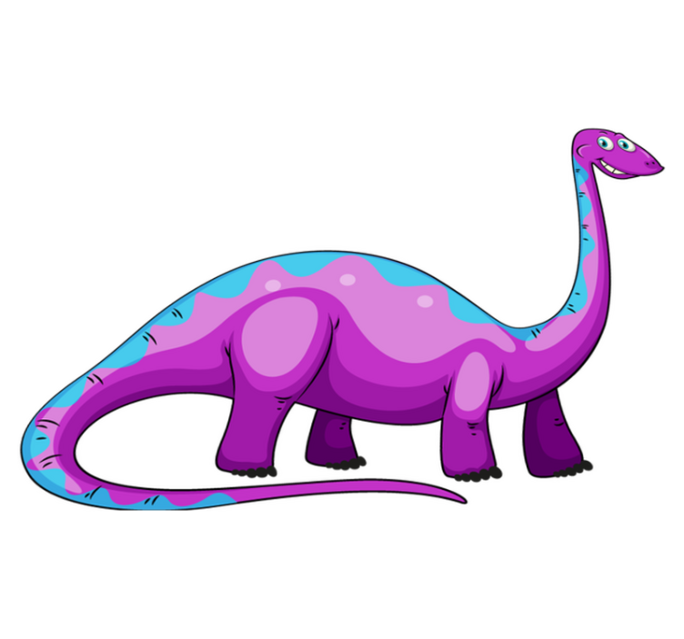 Playful purple dinosaur animal vinyl rug - TenStickers