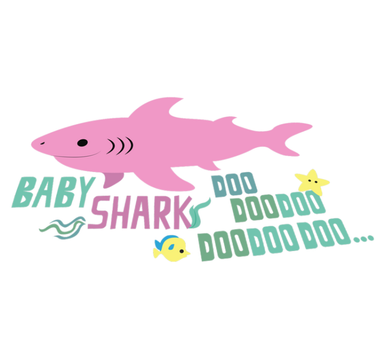 Animal vinyl rug baby shark doo doo doo doo doo - TenStickers