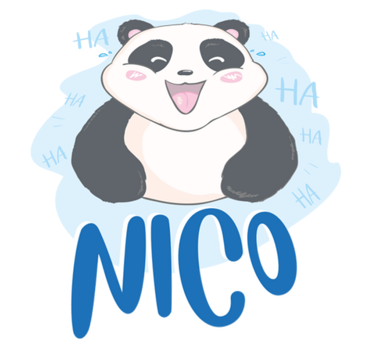 Animal vinyl rug baby panda surprise name - TenStickers