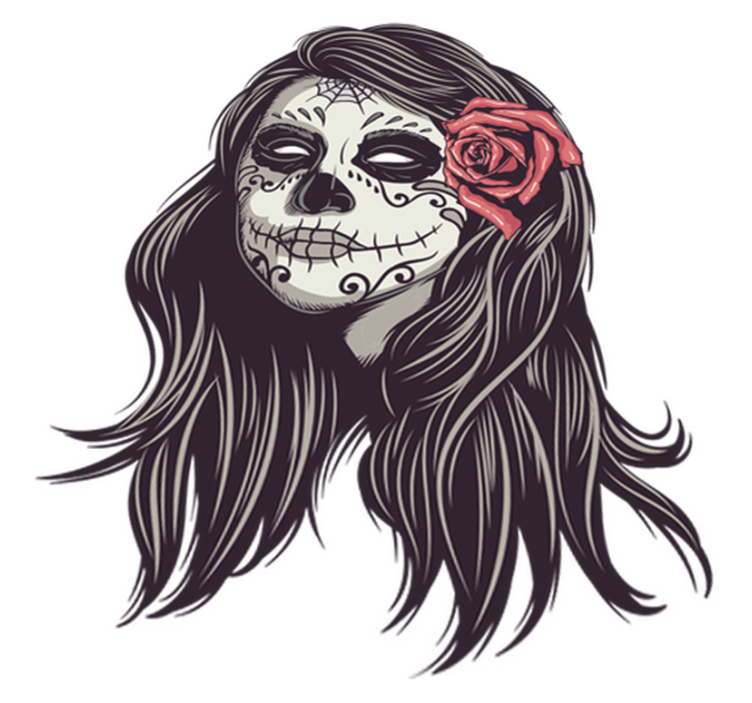 Halloween vinyl rug catrina design - TenStickers