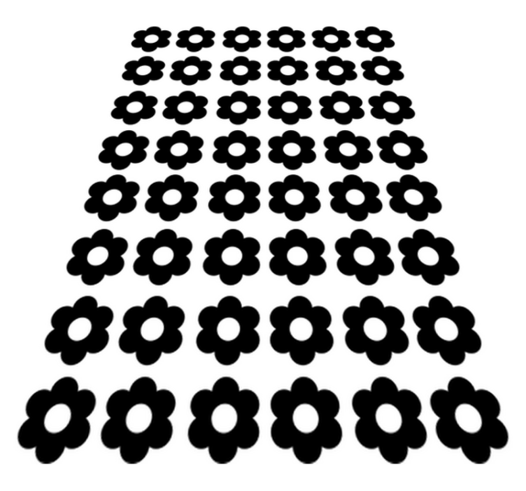 Floral vinyl rug flower drawing sticker sheet - TenStickers