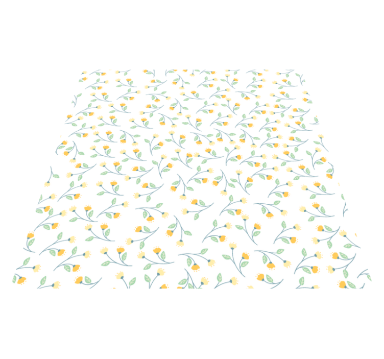 Spring style floral vinyl rug - TenStickers