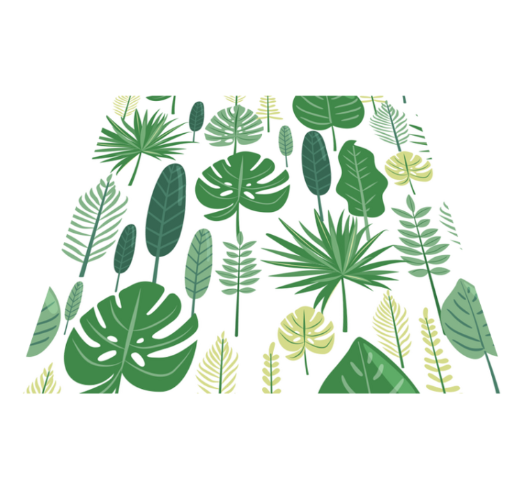 Monstera floral vinyl rug - TenStickers