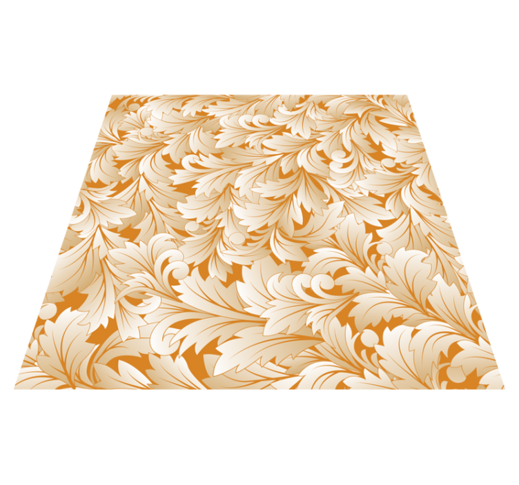Floral vinyl rug with graceful floral design - TenStickers
