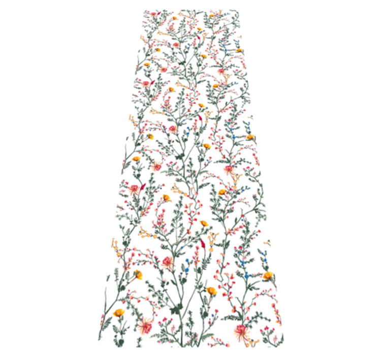 Floral vinyl rug in a sleek minimalist garden - TenStickers