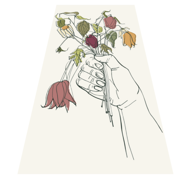 Withered flowers feelings flower rug - TenStickers
