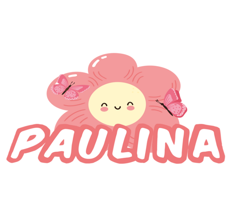 Flower and butterfly with name floral vinyl rug - TenStickers