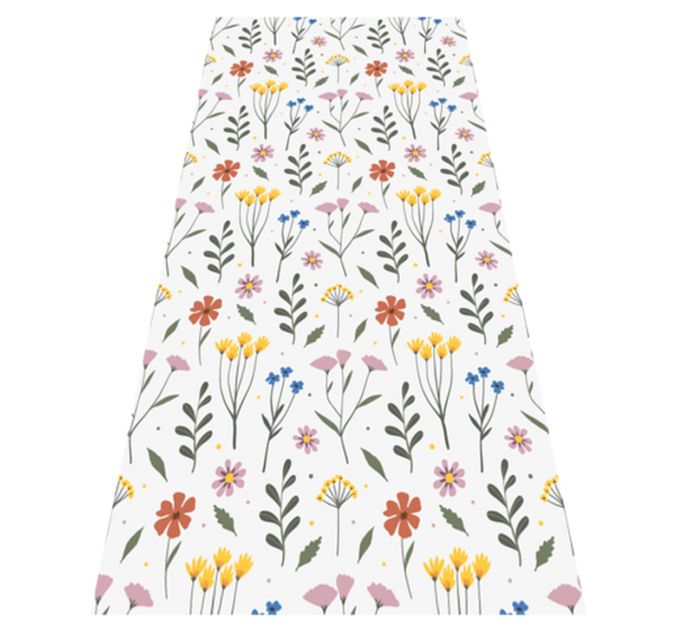 Floral vinyl rug with multicolor garden flowers - TenStickers