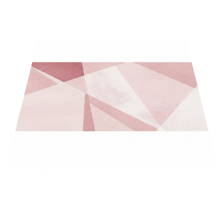 Geometric vinyl rug in teal pastel design - TenStickers