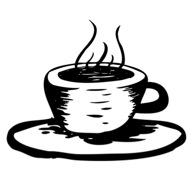 Kitchen vinyl rug coffee with milk - TenStickers