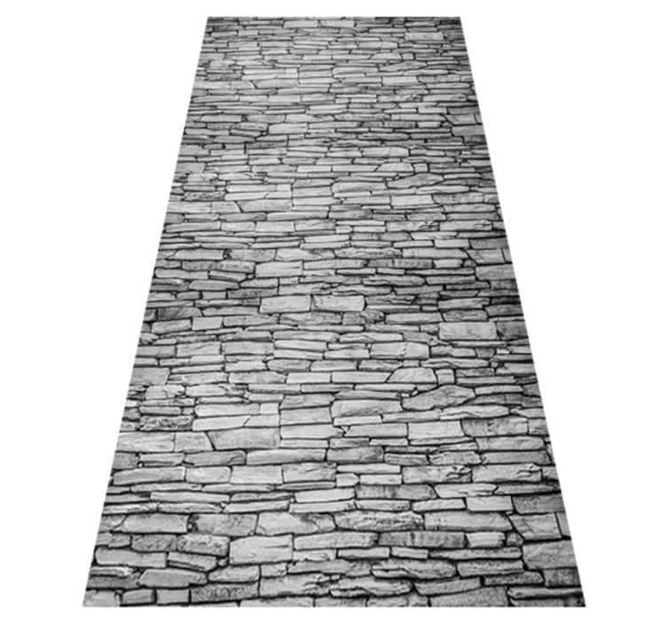 Dining room vinyl rug with organized bricks design - TenStickers