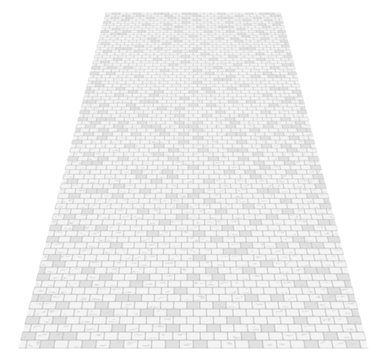Kitchen vinyl rug with elegant brick design - TenStickers