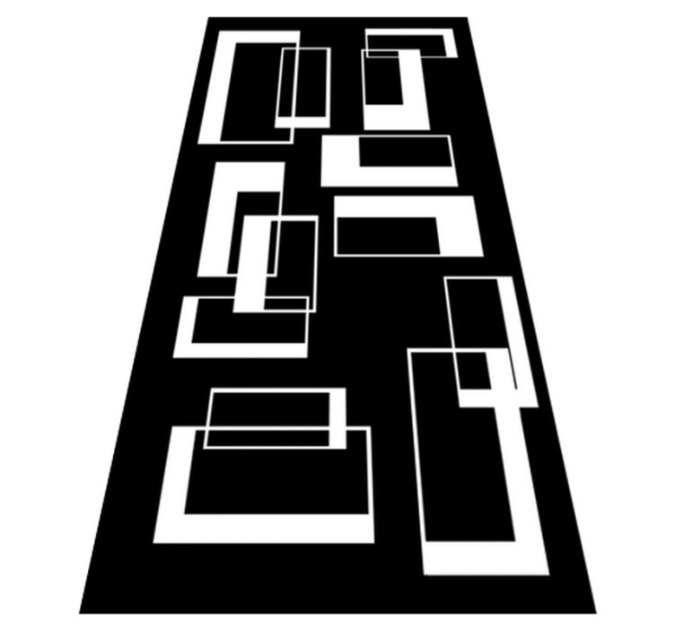 Bathroom vinyl rug in minimalist rectangles - TenStickers