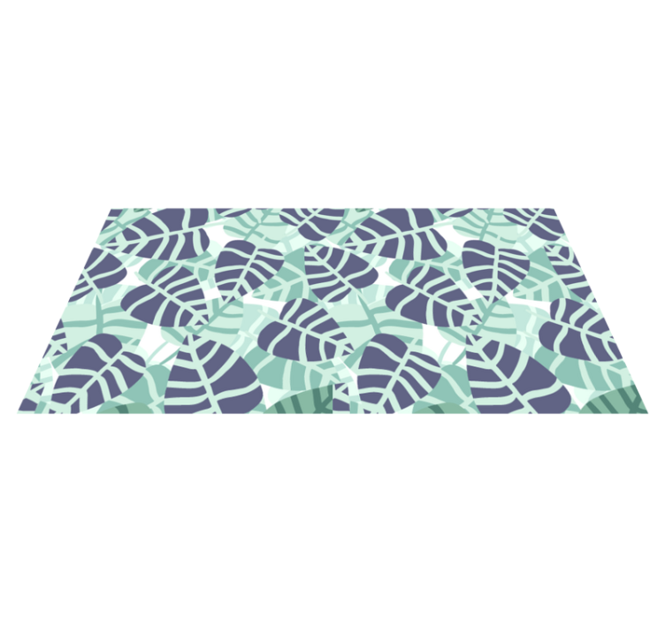 Floral vinyl rug with vibrant tropical flowers pattern - TenStickers