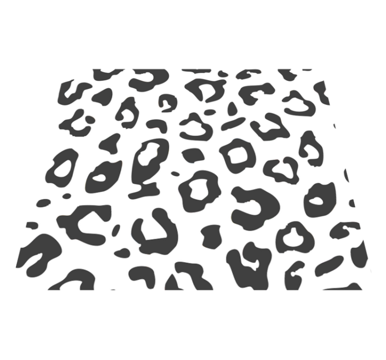 Black leopard animal print vinyl rug - TenStickers