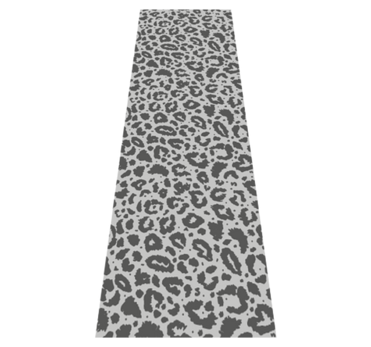 Animal print vinyl rug in classic grey leopard print - TenStickers