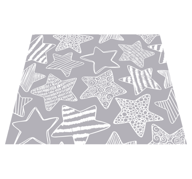 Star vinyl rug white star - TenStickers