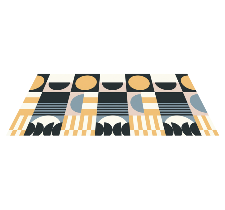 Living room vinyl rug with abstract modern design - TenStickers