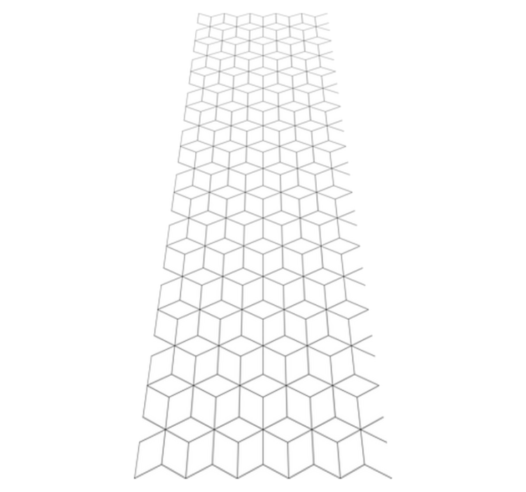 Geometric vinyl rug geometric cubes pattern - TenStickers