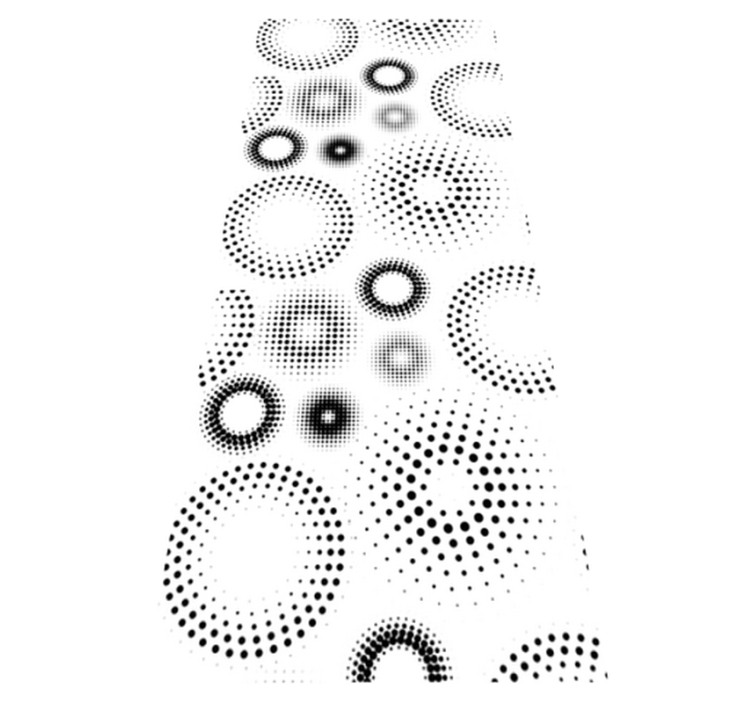 Geometric vinyl rug with continuous polka dots - TenStickers