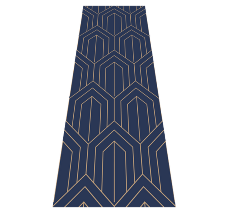 Geometric vinyl rug in kayla metallic design - TenStickers