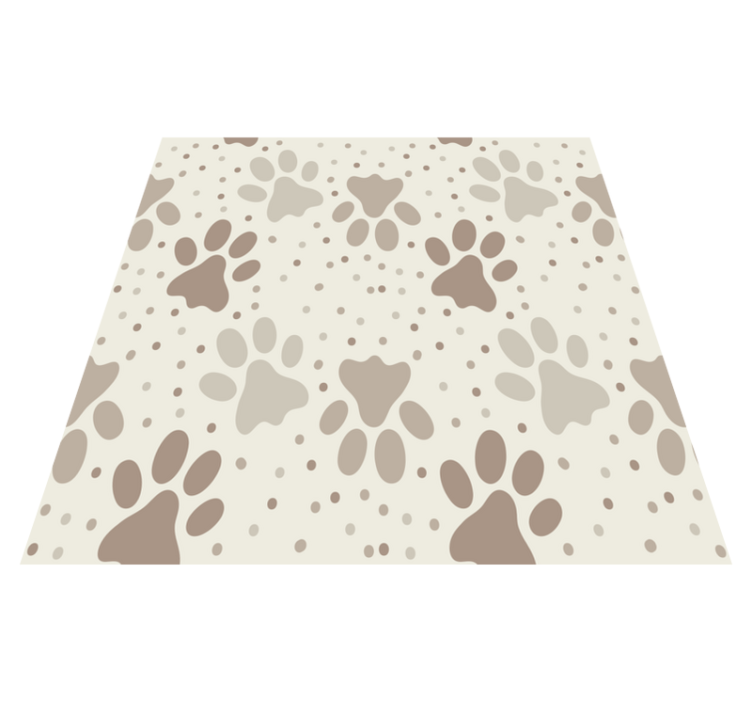 Bedroom vinyl rug with dog paw print design - TenStickers
