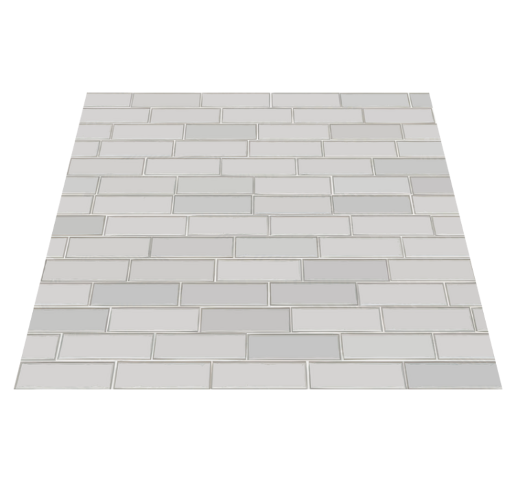 Bedroom vinyl rug in white brick design - TenStickers