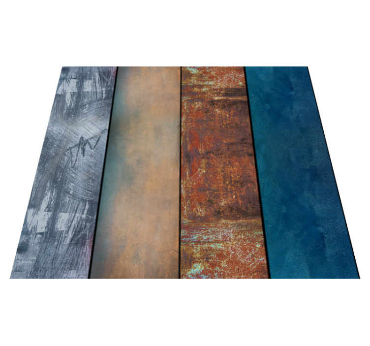 Bedroom vinyl rug abstract textured panels - TenStickers