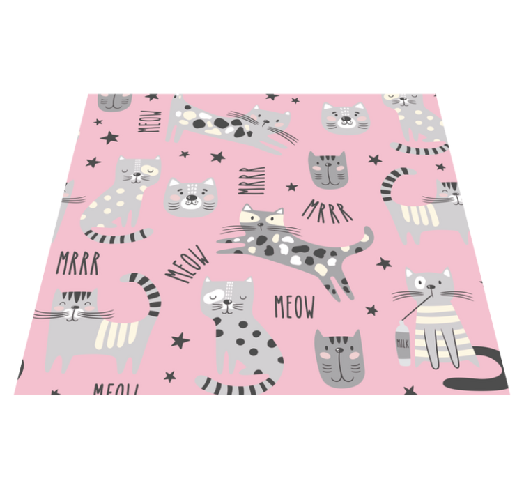 Bedroom vinyl rug for fashionable felines - TenStickers