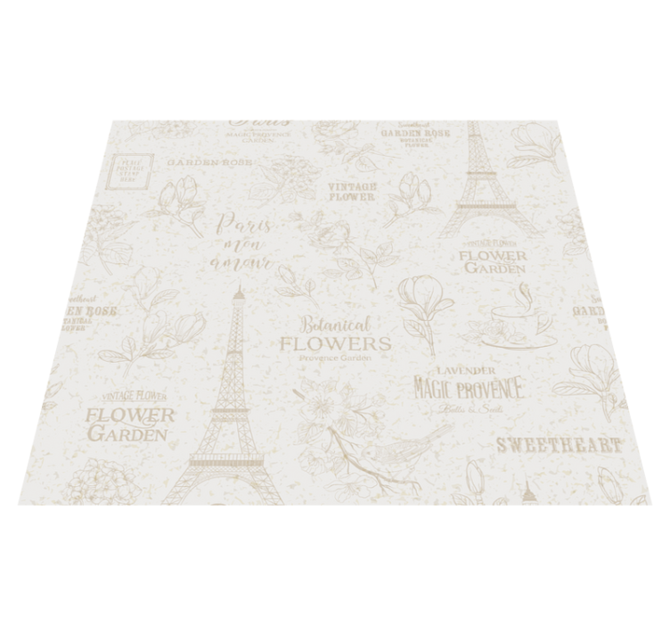 Paris style bedroom vinyl rug - TenStickers