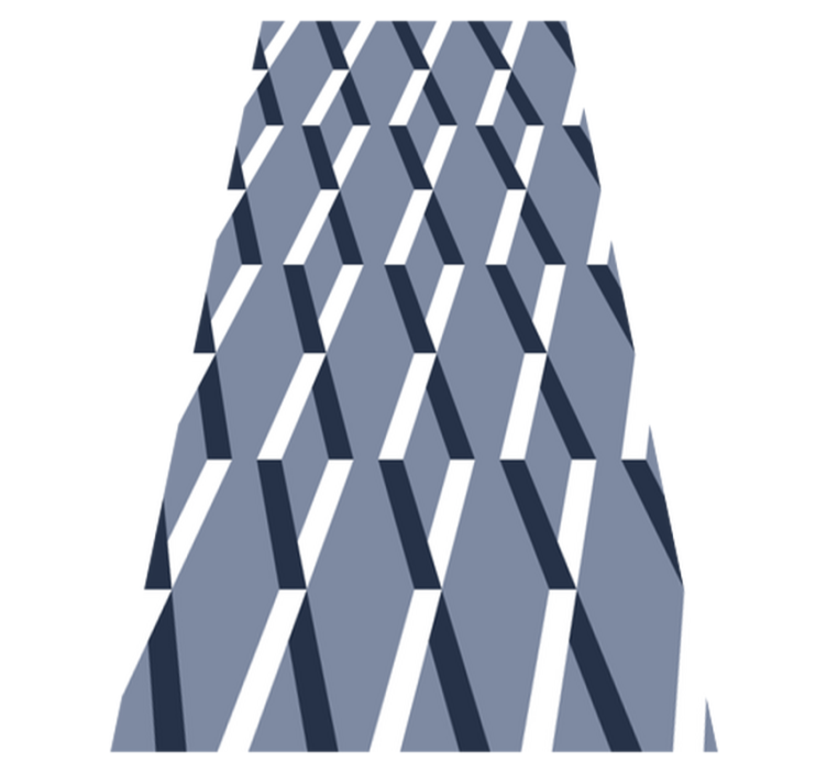 Bedroom vinyl rug with 3d diamond shapes - TenStickers